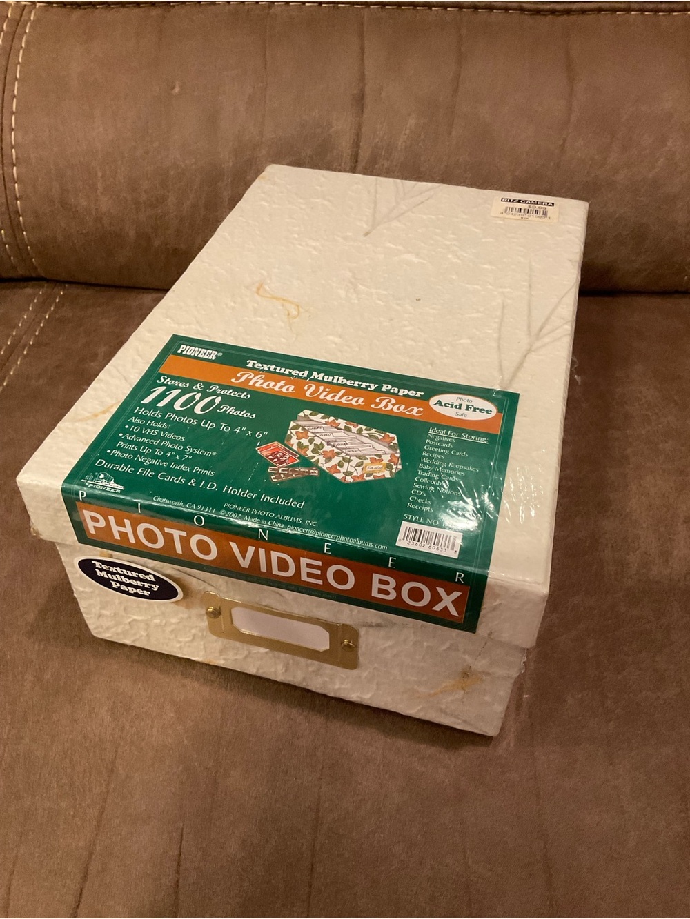 Vintage Textured Mulberry Paper Photo/Video Box